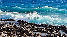 波,透明,砸