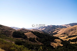 山,美國加州,公路