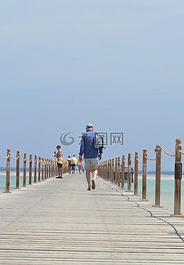 碼頭,走,海