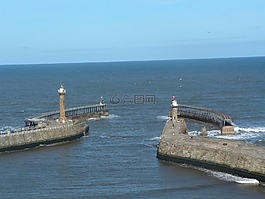 防波堤,海岸,海