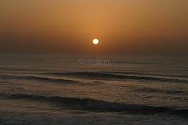 日落,大西洋,mimizan plage