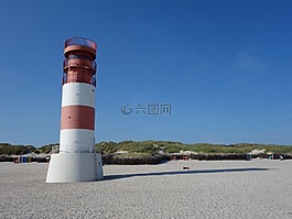 燈塔,沙,海灘