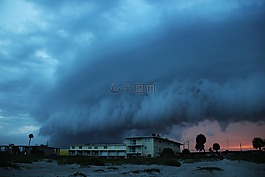 佛罗里达州,anrollendes风暴,雨云