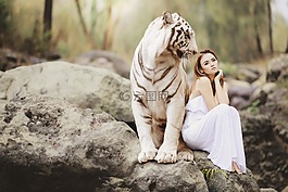 性質,動物世界,白色的孟加拉虎