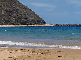 海灘,水,海
