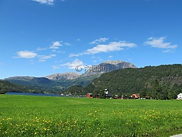 挪威,gaular,山
