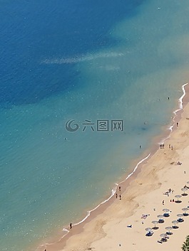 沙灘,海灘,普拉亞 las teresitas