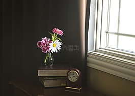 鮮花,書籍,上午