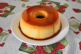 布丁,甜点,黄色