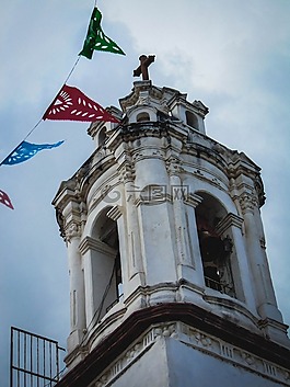 鐘塔,市場活動,教堂