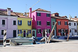 burano,彩色,島