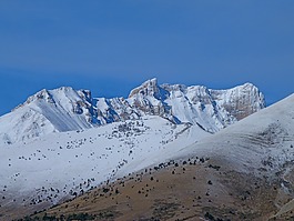 阿爾卑斯山,山,冬天