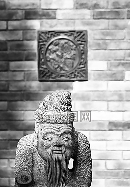 石像,雕像,黑白