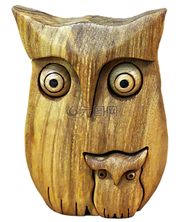 貓頭鷹,雕鸮,holzfigur