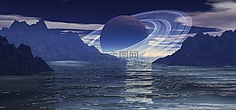 行星,海洋,空間