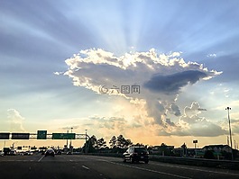 太陽,晚間,陽光