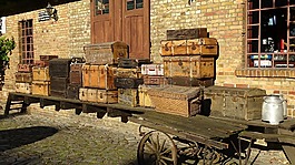 火車站,旅行,行李