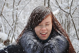 冬季,冷淡地,雪