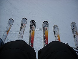 滑雪板,電梯,滑雪者
