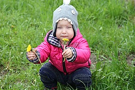 孩子,蒲公英,女嬰