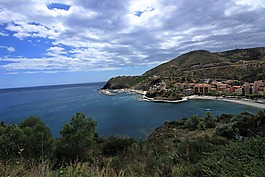 海岸vermeille,海,地中海