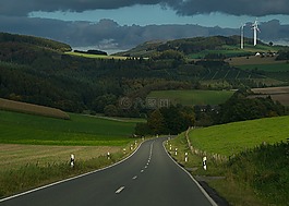路,山,希爾