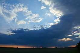 天空,景觀,日落