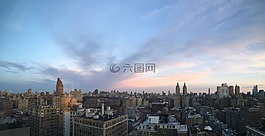 全景,城市,天際線
