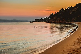 岸,海灘,波