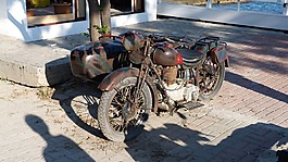 摩托自行車,老,不銹鋼