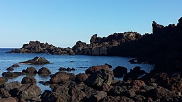 巖,月球景觀,海