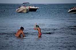 海,假日,顏色