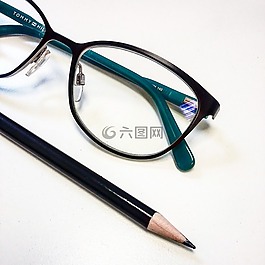 眼鏡,鉛筆,鏡頭