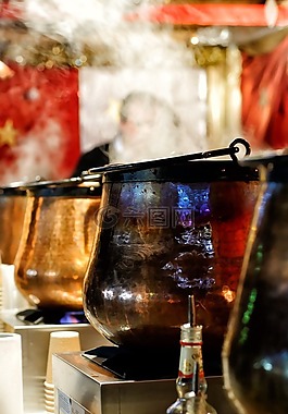 熱葡萄酒,釜,銅