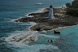 燈塔,海灘,海岸線