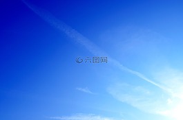 藍(lán)色,云,天空