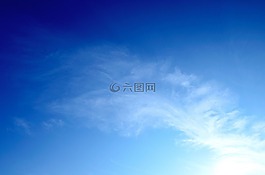 蓝色,云,天空