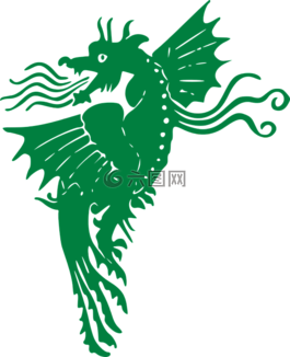 龍,綠色,飛行