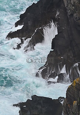 巖,波,海洋