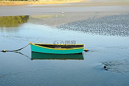 皮劃艇,湖,槳