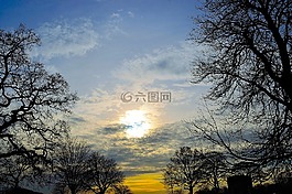 藍色,云,自然
