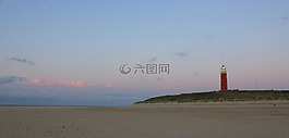 燈塔,傍晚的天空,沙