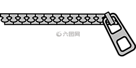 拉鏈,關(guān)閉,灰色