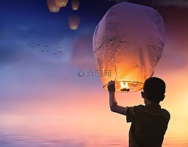 气球,灯笼,光