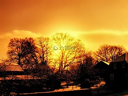 夕陽,余輝,日落
