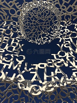 字母,雕塑,天空