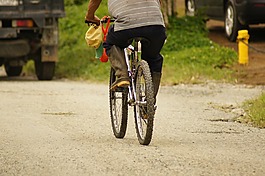 景觀,自行車,人行道上