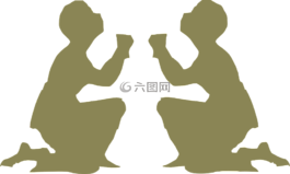 祈禱,神,一起
