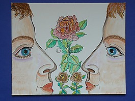 聞,鼻子,花
