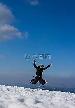山,瘋狂,冬天